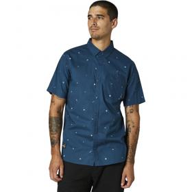 Fox Decrypted SS Woven Dark Indigo рубашка