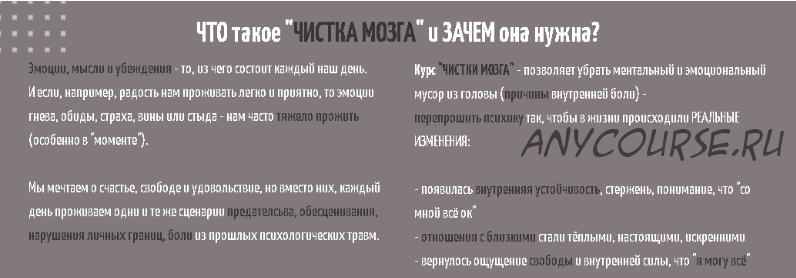 Курс чистки мозга. Программа глубокой трансформации эмоций и мышления (Антон Махновский)