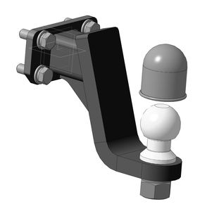 Фаркоп на Haval H9 2014- без выреза в бампере. Тип шара: фланцевое крепление с шаром E. Нагрузки: 2500/100 кг (без электрики в комплекте)