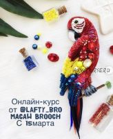 Macaw Brooch. Попугай Ара (lafty_bro)