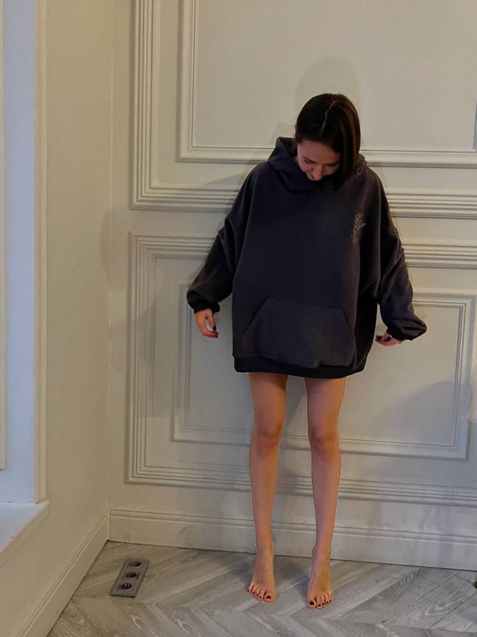 Худи оверсайз в цвете графит