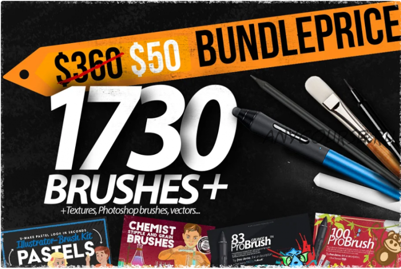 [Creativemarket] 1730+ Brushes BIG BUNDLE