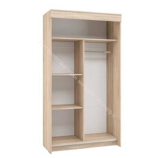 Шкаф купе "Бассо" 1,0 (Дуб крафт серый/Бетонный камень)