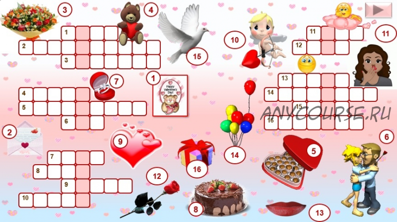 Игры для уроков английского «Valentine's pack» (Helgabel)