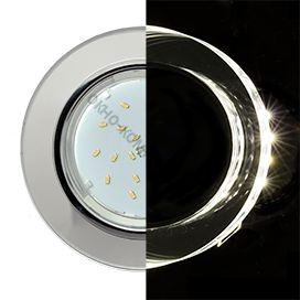 Ecola GX53 H4 LD5310 св-к Стекло Круг подсветка 4K Хром/Хром (зеркальный) 38x126 SM53RNECH  арт: 673616