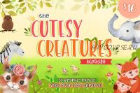 [TheHungryJPEG] Набор графики The Cutesy Creatures Bundle / Милые зверята