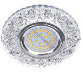 Ecola LD7040 MR16 GU5.3 св-к Круг "Бабочки" подсветка 4K Прозр./Хром 25x95 FT16CBEFB арт: 621223