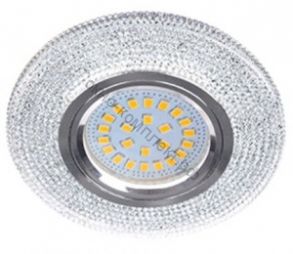 Ecola LD7069 MR16 GU5.3 св-к Круг "Модерн" подсветка 4K Прозр./Хром 25x95 FT16CMEFB  арт: 621221