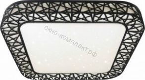 LEEK управл. св-к-люстра св/д 75W(5000lm) 2K-4K-6K d476х90 звезд. небо, линз., пульт ДУ LOFT-B  арт: 718216