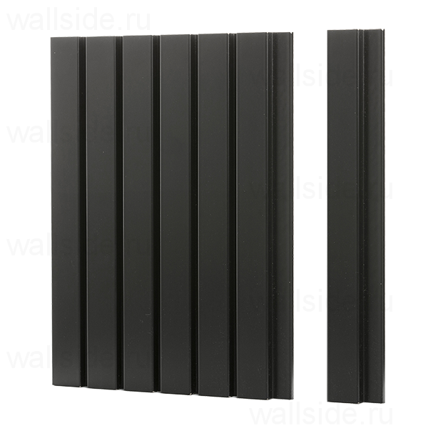 Реечная стеновая панель Ликорн чёрная
