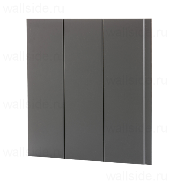 Скандинавская стеновая МДФ панель Ликорн тёмно-серая