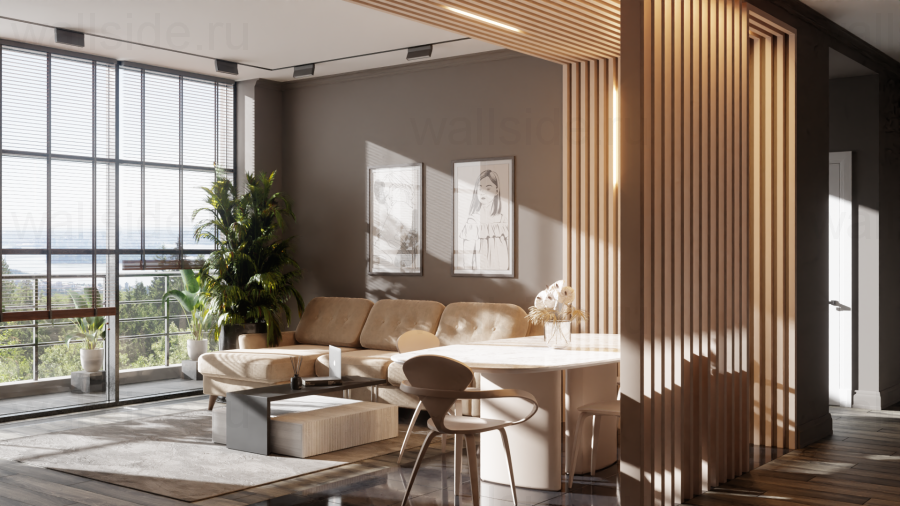 Декоративная балка Ликорн кремовая