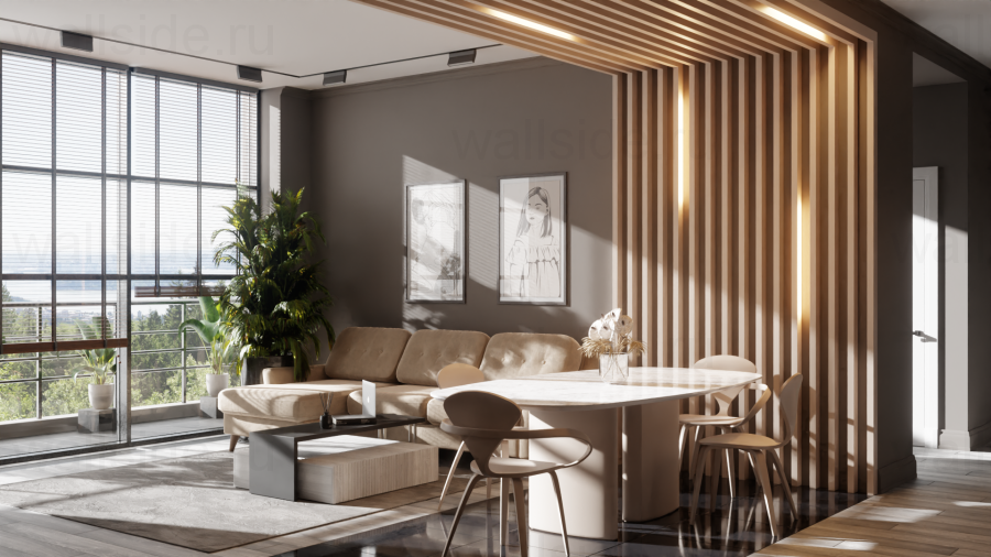 Декоративная балка Ликорн кремовая