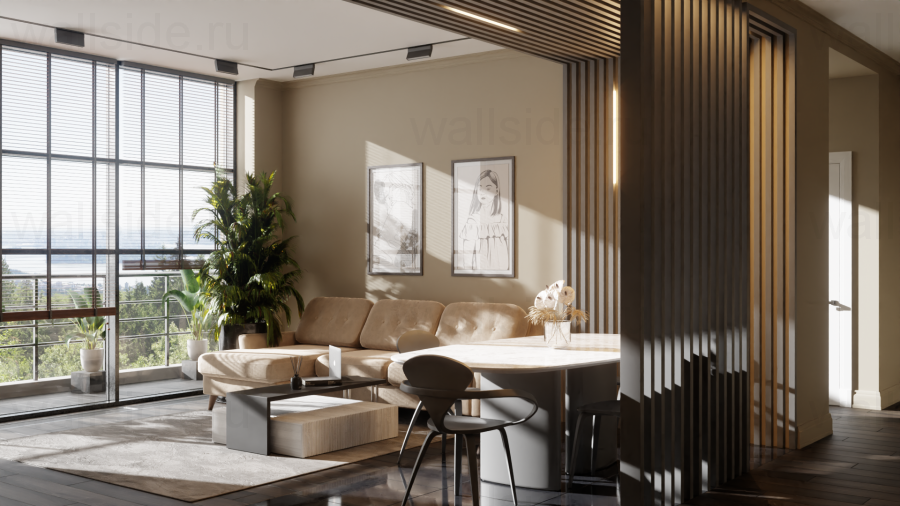 Декоративная балка Ликорн тёмно-серая