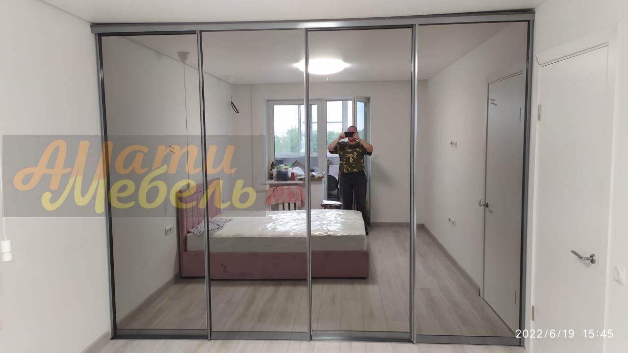 шкаф-купе стекло графит