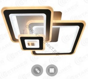 Estares св-к-люстра св/д управл. Triplex Square S 124W(10788lm) 2K-4K-6K 600x600х150 пульт ДУ IP44 арт: 695100