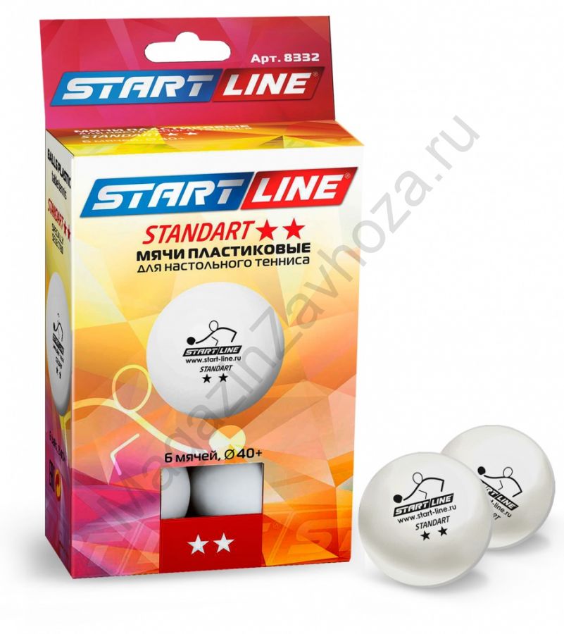 STANDART 2*, 6 мячей в упаковке