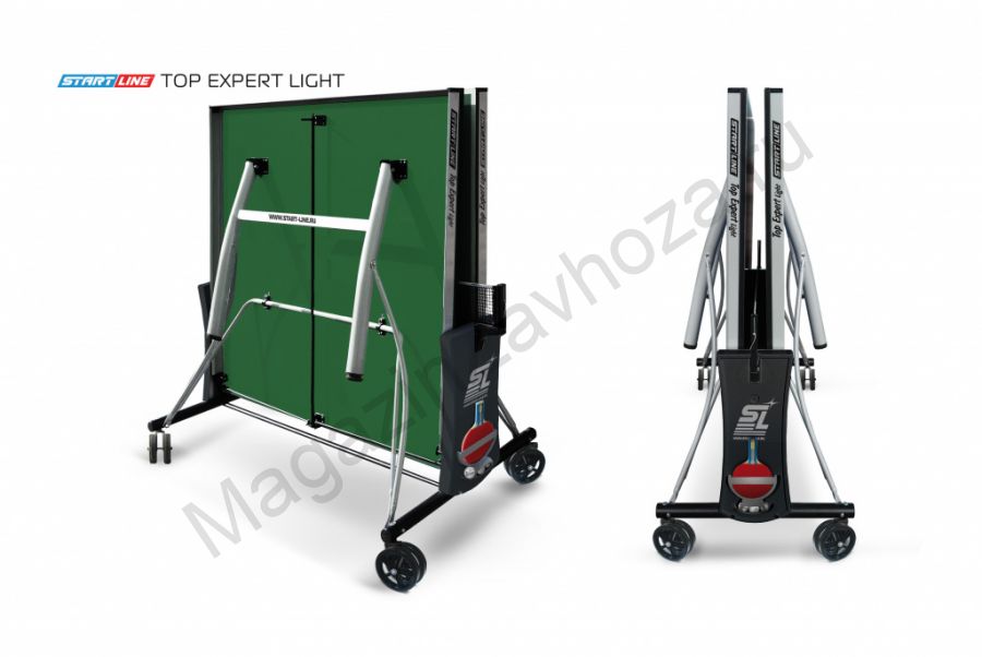 Теннисный стол Top Expert Light green - облегченная модель топового теннисного стола для помещений. Уникальный механизм складывания