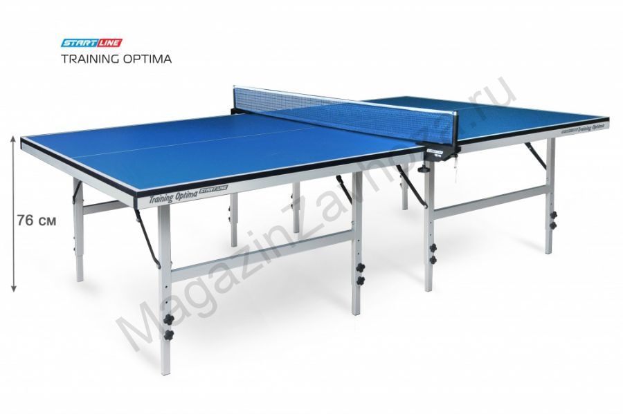 Теннисный стол Training Optima - стол для настольного тенниса с системой регулировки высоты. Идеален для игры и тренировок в спортивных школах и клубах