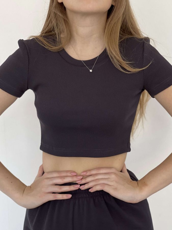 Топ укороченный в рубчик