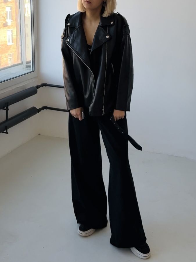 Брюки оверсайз черные