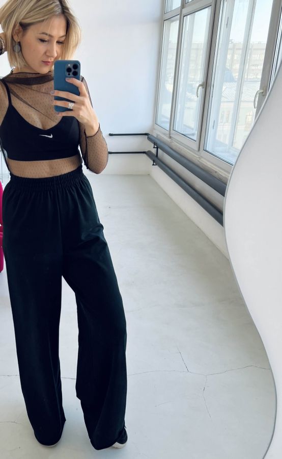 Брюки оверсайз черные