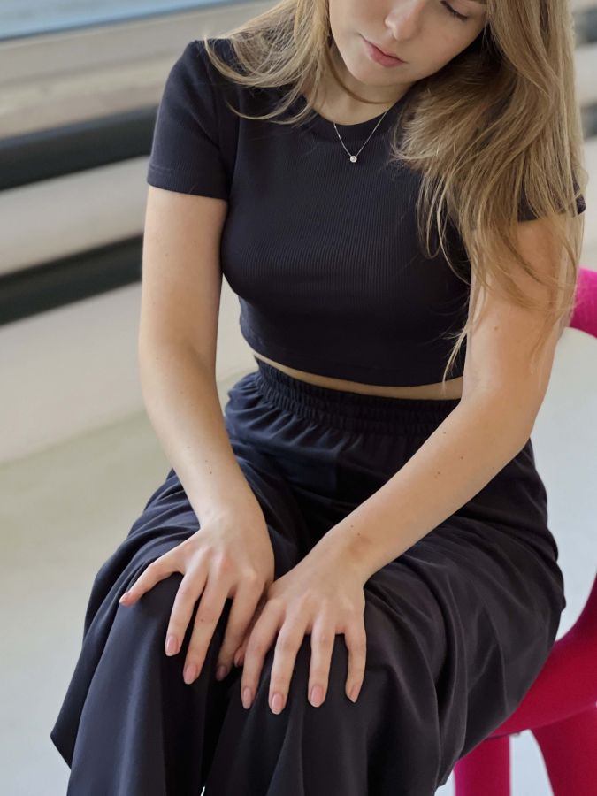 Брюки оверсайз графит