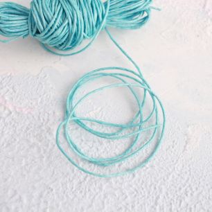 Вощеный шнур голубой 5 м