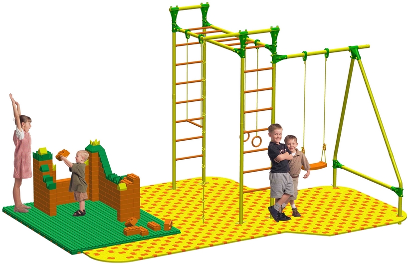 Puzzle + GigaBloks Playground для уличного спортивного комплекса Leco-IT Outdoor Plus