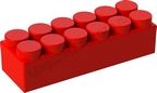 Элемент GigaBloks 10" 6 х 2 красный