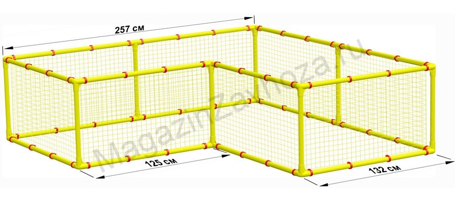 Большой детский манеж Leco-IT Home 250 х 250 см Г-образный