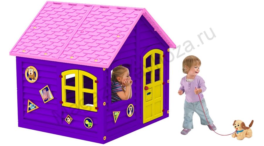 Домик фиолетово-розовый 120x120 см