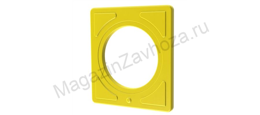 Деталь туннельных горок Квадратный фланец желт