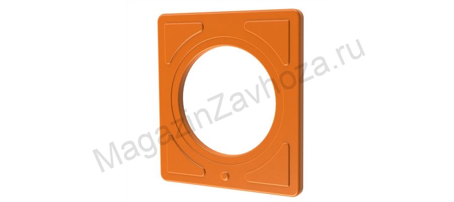Деталь туннельных горок Квадратный фланец оранж