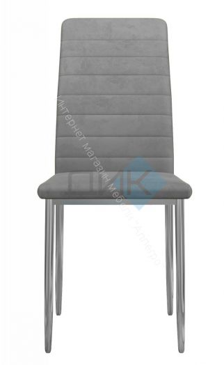 Стул DikLine ТЕКС каркас хром/ткань микровелюр B22 GREY