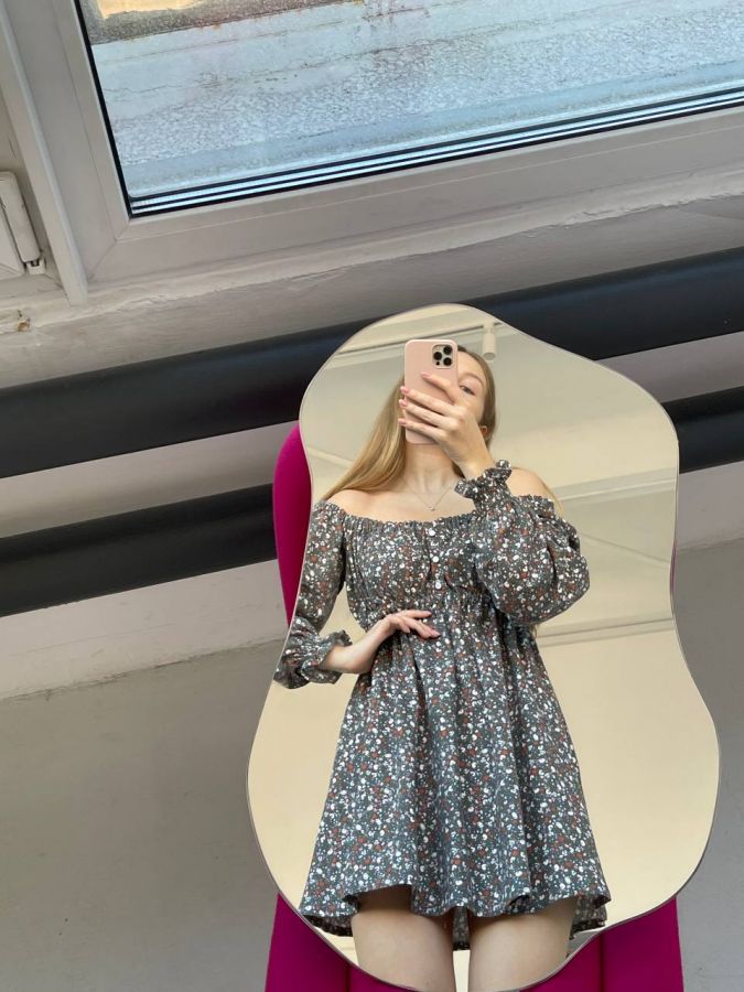 Платье Fieno из теплого хлопка Луговые травы