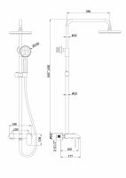 Душевая система Bravat Pure F6335369CP-A-RUS схема 2