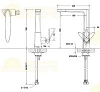 Смеситель для кухни Bravat Spring F779113C-1 схема 2