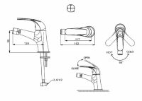 Смеситель Bravat Fit для биде F3135188CP-RUS схема 2