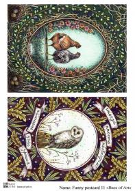Декупажная карта Base of art, 20*30 см, Funny Postcard 11