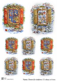 Декупажная карта Base of art, 20*30 см, Doors & windows 13