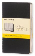 Книжка зап.Moleskine Pocket Cahier клетка черная QP312EN