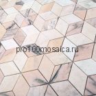 Rosa Salmone POL diamond 96x55x7 Мозаика серия Pietrine Stone, размер, мм: 298*259*7 (Caramelle)