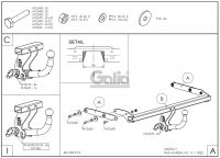 Фаркоп Galia (оцинкованный) Mazda 3 хетчбек 2019- условно-съемное крепление шара