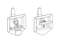 Замок Т-ручка под навесной замок (Арт.: 343-115) - схема