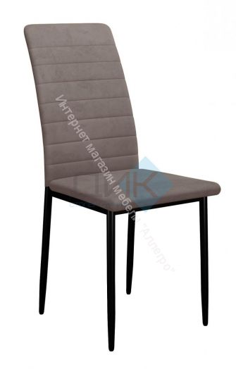 Стул DikLine ТЕКС каркас черный/ткань микровелюр B5 LATTE коричневый