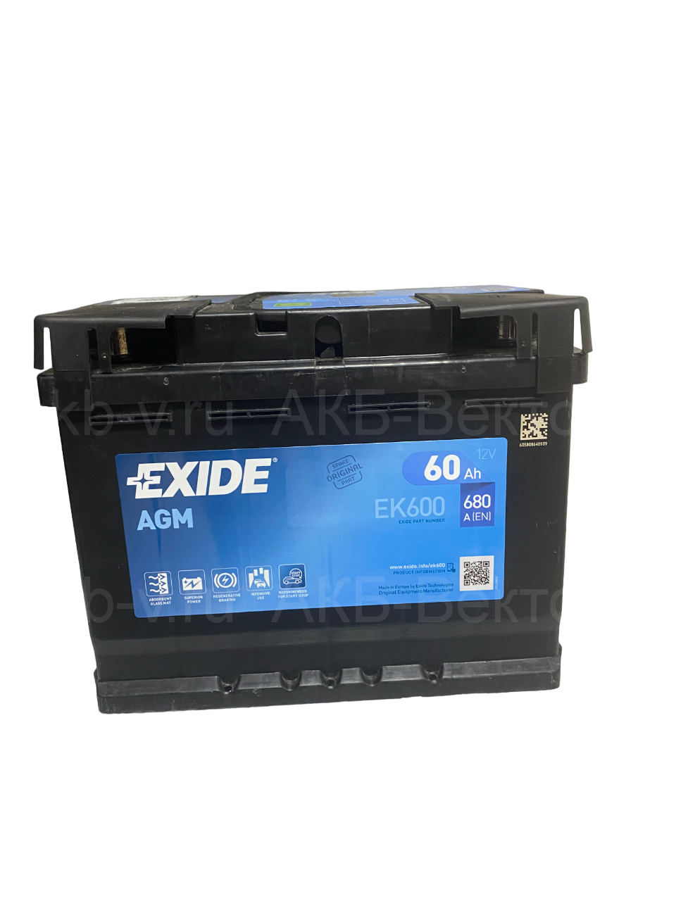 EXIDE AGM EK600 LN2 60Ач 680А(CCA) под заказ