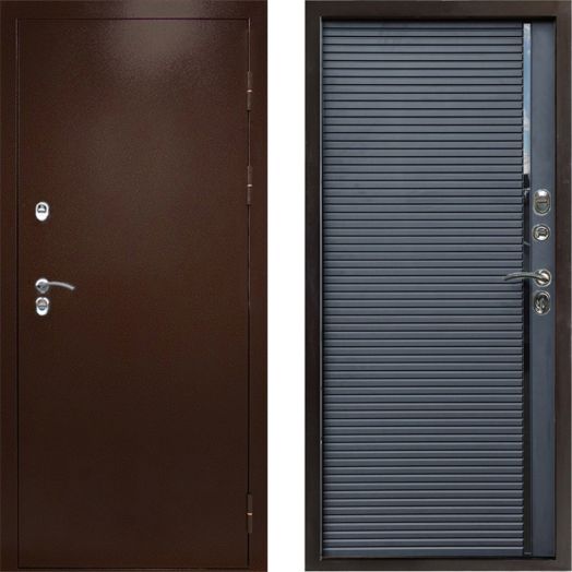 Входная Металлическая Дверь Termo-door С Терморазрывом Сибирь Антик медь Porte black