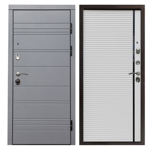 Входная Металлическая Дверь Термодор Termo-door (T.DOOR) Grey line Porte white