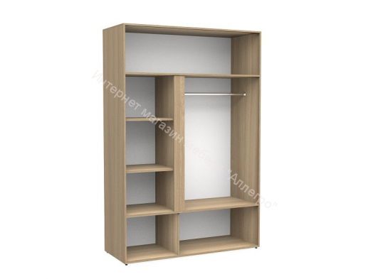 Шкаф Г-образный угловой "Палермо" Ясень шимо светлый/Белый глянец